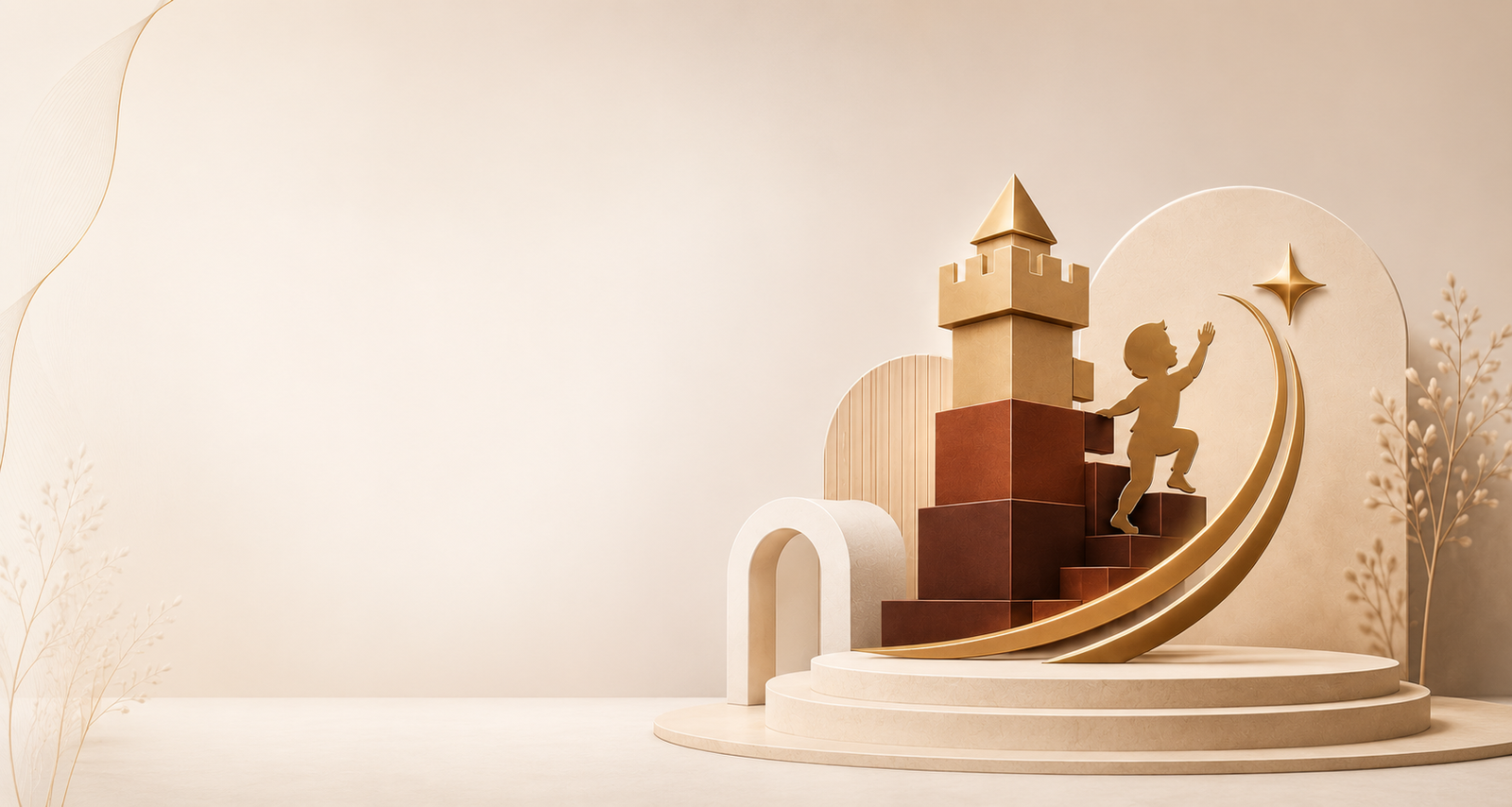 EDIFICAR symbol with a castle, child and star